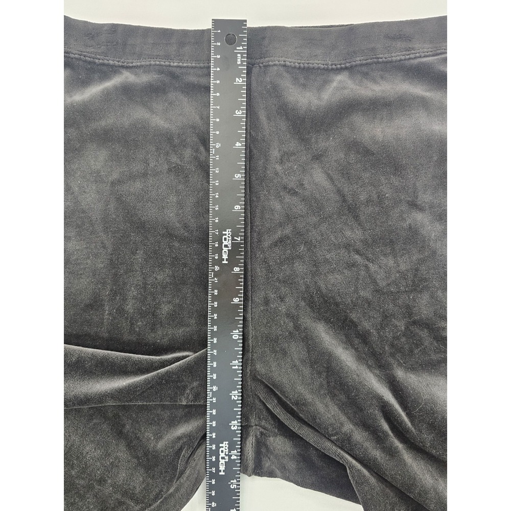 NEW Kim Rogers Women's Velour Pants XL Black Wide Leg Lounge Casual Soft Shiny - Picture 4 of 8